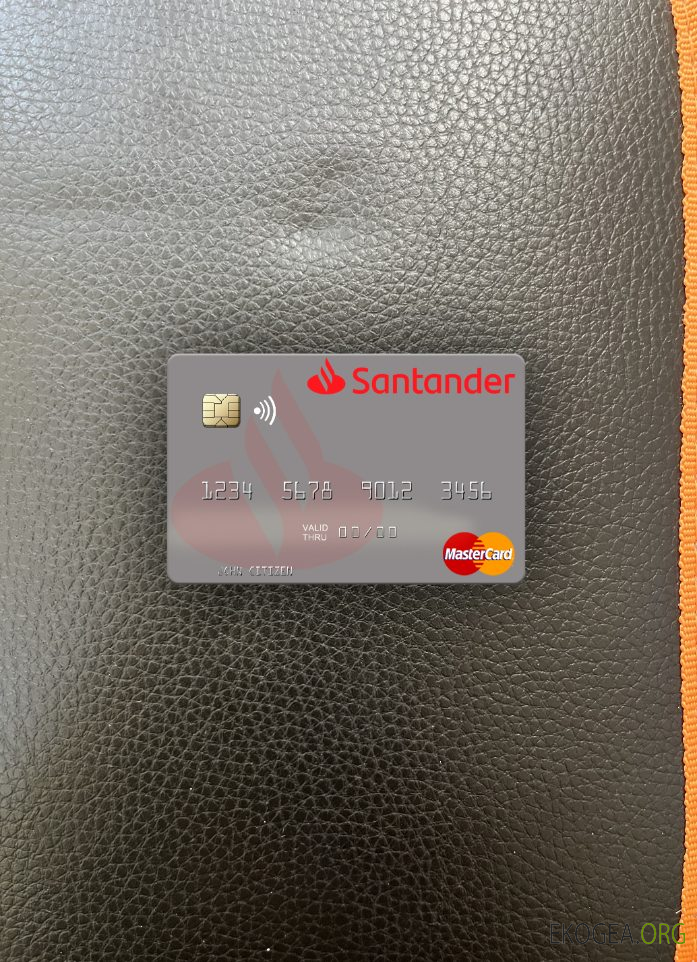 Espagne Banco Santander mastercard photolook recto